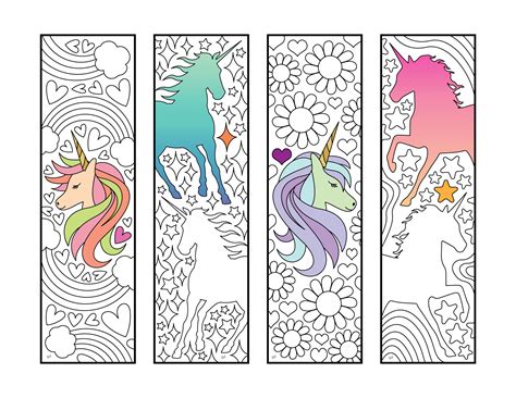Unicorn Printable Bookmarks